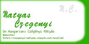 matyas czegenyi business card